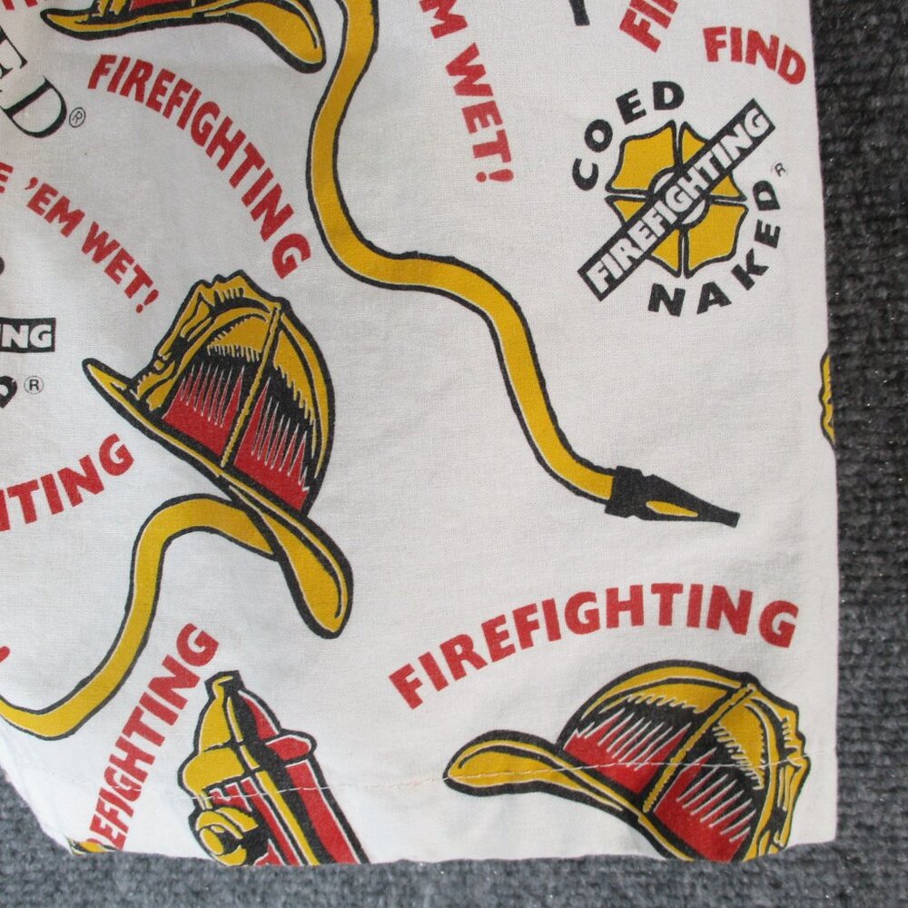 Vintage 80s COED NAKED SPORTSWEAR Shorts Mens Fireman Fighter Logo Boxers - Picture 7 of 8